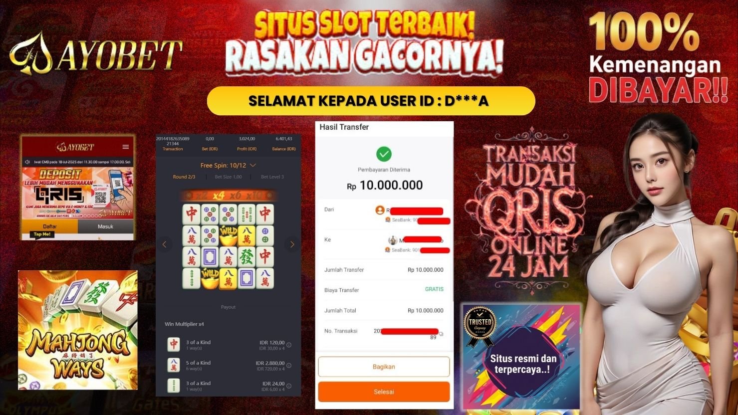 AYOBET JACKPOT SLOT WILD MAHJONG WAYS